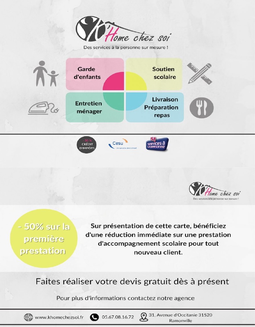 Carte découverte de K'Home chez soi Réduction crédit d'impôt